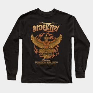 Muay Thai Boran Sak Yant The Garuda Long Sleeve T-Shirt